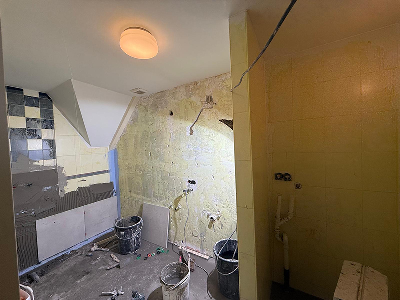 Voor tegelwerk renovatie STS Klussenbedrijf